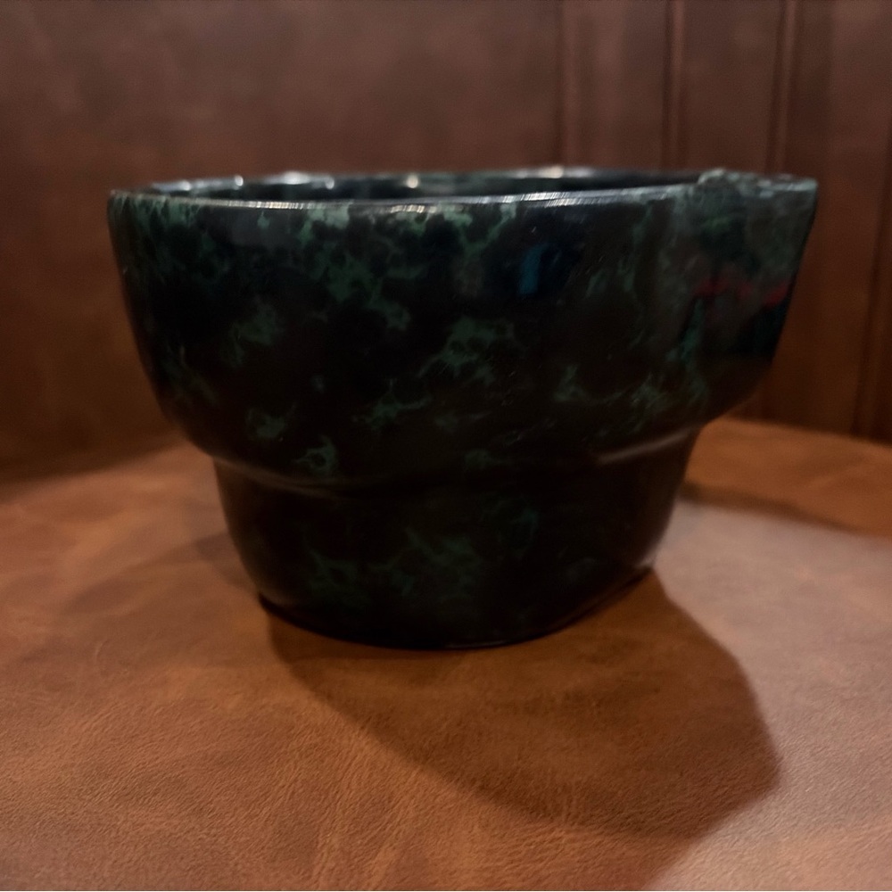 Bennington potters Stoneware green Agate Heart baker Bowl maker stamp - Picture 6 of 8
